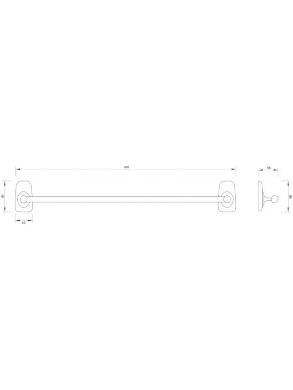 Držač za peškir 60 cm 80624 Minotti - Slika 2