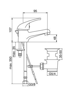 Baterija za lavabo Ekonomik 3112 1