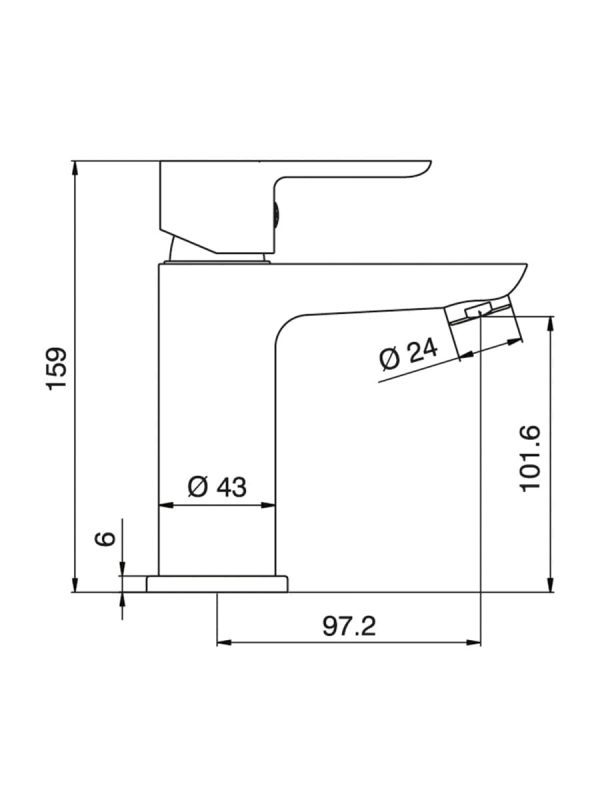 Baterija za lavabo Stela 2112 Minotti(BKK) 1