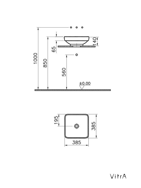 Lavabo Walter-Jeweles Vitra 4441B003-1361 1