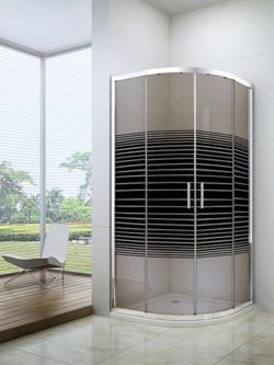 Tuš kabina R80x185cm braon staklo-pruge 6011-2