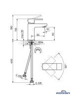 Rosan Quadro baterija za lavabo JQ30101-2