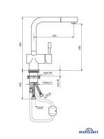 Rosan baterija sa tušem Steel-JS38601 za sudoperu-2