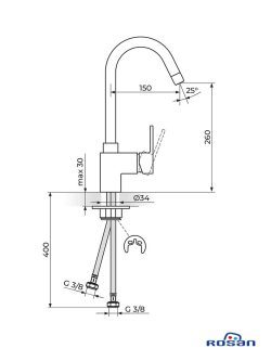 Rosan baterija za sudoperu Mistique-JM38101-2