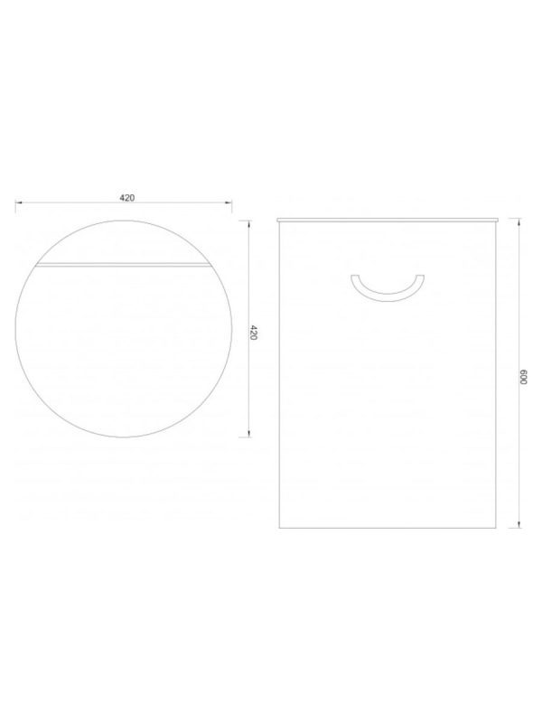 Bambus korpa za veš, okrugla, Ø40cm, visina 60cm - C-07-530B - Slika 2