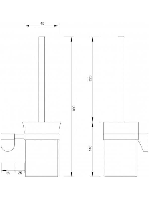 Držač WC četke sa poklopcem C-11-13 Fuego Concept - Slika 2