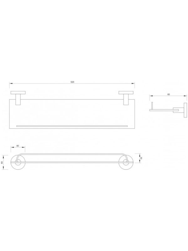 Stakleni etažer C-12-04 Toro Concept - Slika 2