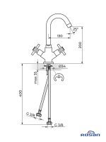 Dvoručna XO30101 baterija za lavabo Rosan-2