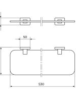 Etažer stakleni Quadro JQ904 Rosan - Slika 2