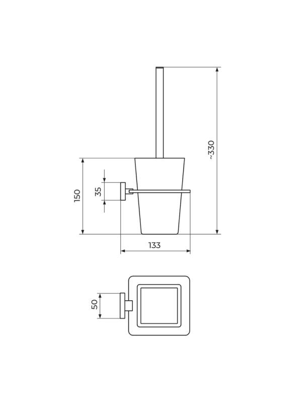 WC četka Quadro JQ908 Rosan - Slika 2