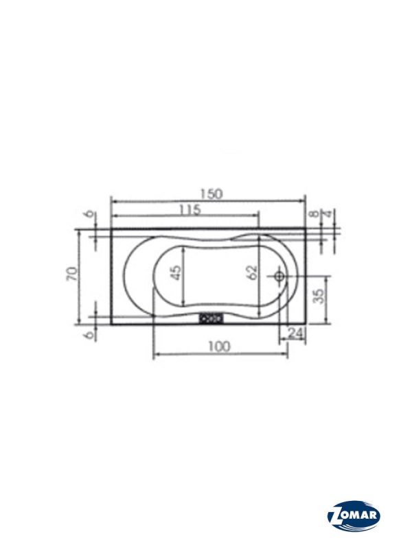 Zomar kada Marta Hidroaero 150x70cm-3