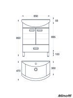 Lavabo sa ormarićem Line-F 65cm Minotti-1