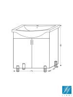 Lavabo sa ormarićem 71cm Classic Linni-3