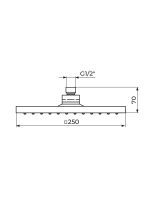 Tuš ruža PTRUSP11 Stolz Rosan 250X250mm - Slika 2