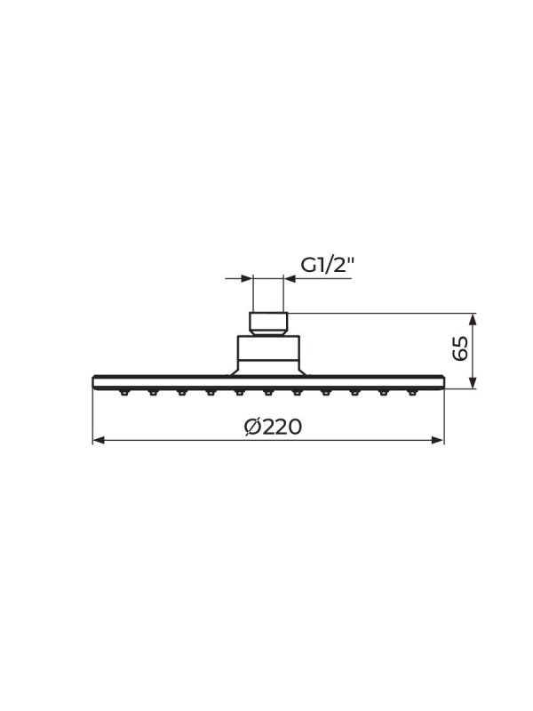 Tuš ruža PTRUSP7 Stolz Rosan D.220mm - Slika 2