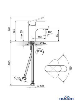Baterija za lavabo Rosan Mistique JM30101-2