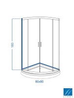 Tuš kabina Linni classic R80x180cm-1