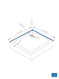 Tuš kada 80x80 Classic Linni-2