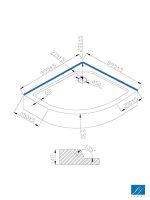 Tuš kada R90x13.5cm Classic Linni-2