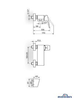 Baterija za tuš kadu STOLZ 13701-2