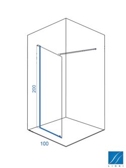 Fiksni tuš paravan Linni Elegance 100x200cm-1