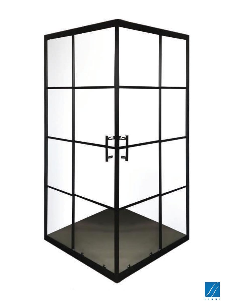Tuš kabina crna Ideal-9023 Linni 90x90x195 Tuš kabina crna Ideal-9023 Linni 90x90x195