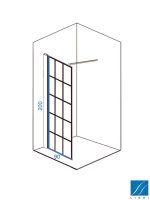 Fiksni tuš paravan Linni Elegance 90x200cm-1