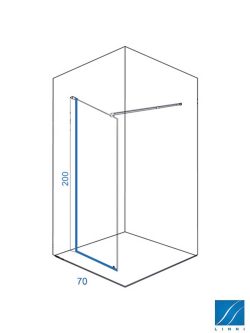 Fiksni tuš paravan Linni Elegance 70x200cm-1