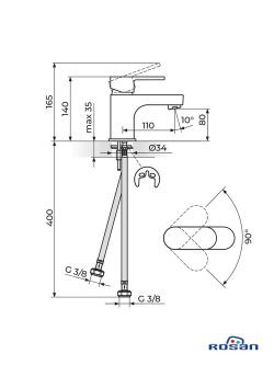Baterija za lavabo Mistique-JM30201 Rosan-2