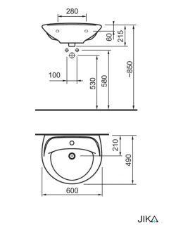 Lavabo za kupatilo Lavabo JIKA-PRO-60cm 1