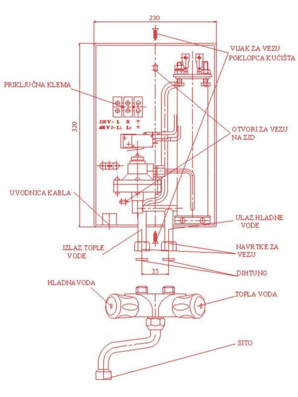 Protočni bojler PGV 12kW VM TERMIL 1