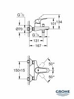 Baterija za kadu BauFlow 23756000 Grohe-2