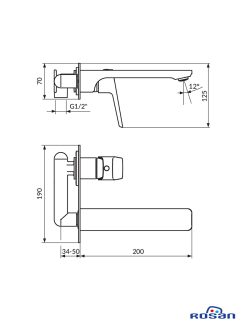 Baterija za lavabo 131401 Stolz Rosan 1