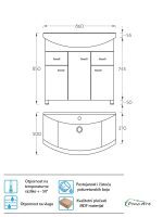 Lavabo sa ormarićem Pino-Art Klasik 85cm
