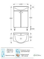 Lavabo sa ormarićem Pino Art Link 0566 12