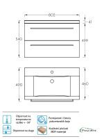 Lavabo sa ormarićem Pino-Art Sigma-80cm 0424