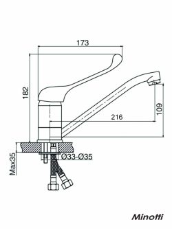 Baterija za sudoperu lekarska 6884/H40 Minotti-2
