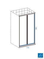 Tuš paravan 110x190 sa vratima 5mm-staklo-1