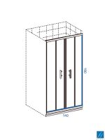 Tuš paravan 140x190 sa vratima 5mm-staklo-1