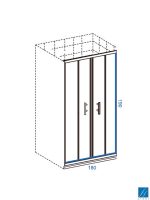 Tuš paravan 180x190 sa vratima 5mm-staklo-1