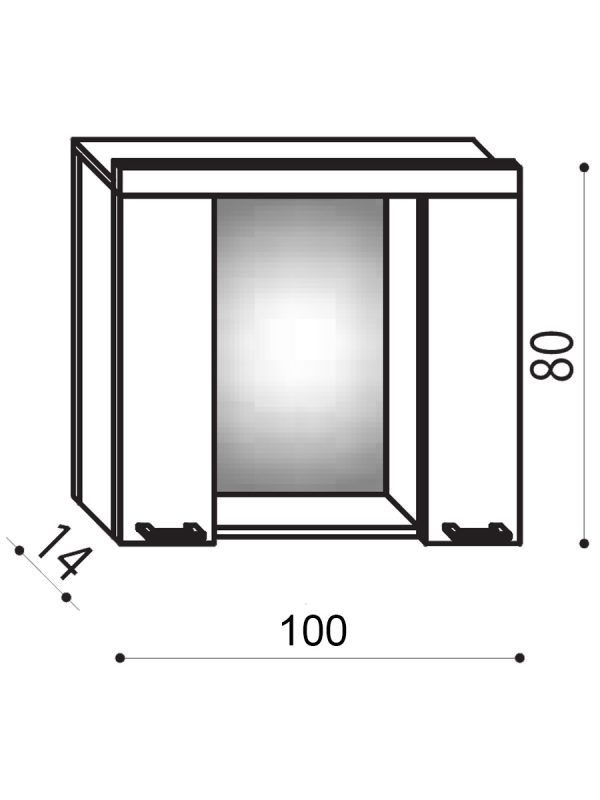 Ogledalo sa ormarićem City Classic 100cm B 5113 2