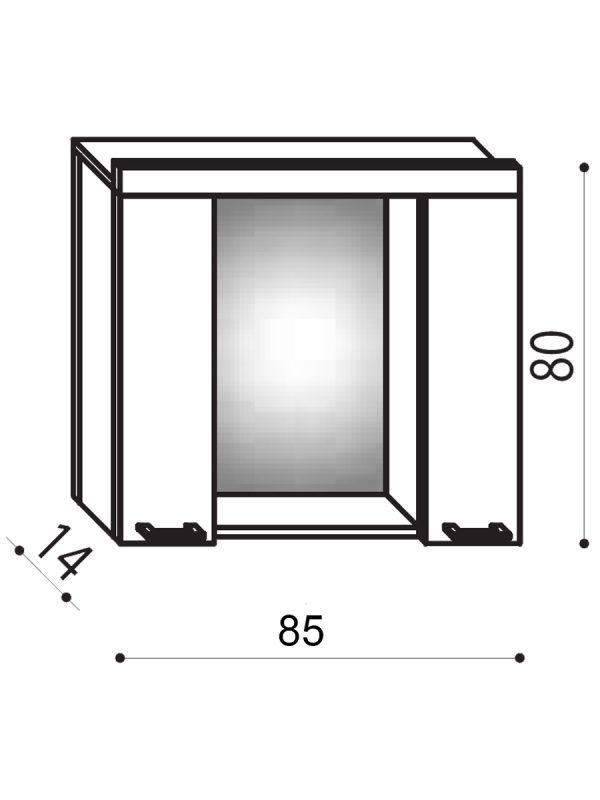 Ogledalo sa ormarićem City Classic 85cm B 5105 1