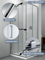 Tuš kabina C-02-180/4810 80x80x1950cm Concept Atlas 1