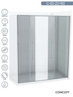 Tuš paravan C-02-22160 Concept 160x200cm