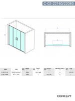 Tuš kabina 160x80cm Concept Devon-3