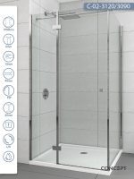 Tuš kabina C-02-3120/3090 120x20x1950cm Concept Fonte