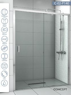 Tuš paravan C-02-P140 Concept Opal