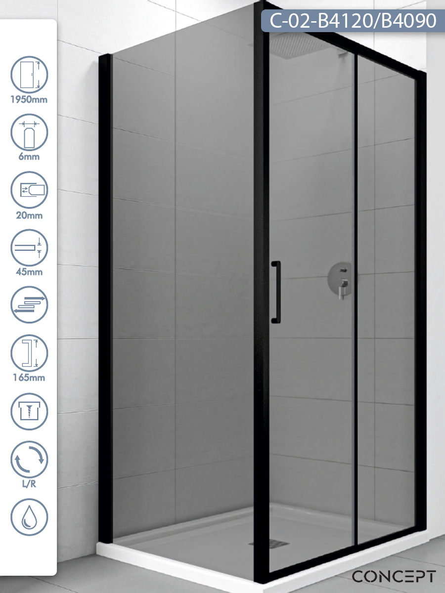 Tus-kabina-C-02-B4120-B4090-120x90x200cm-Concept-Atlas-black-l Tuš kabina C-02-B4120/B4090 120x90x200cm Concept Atlas black
