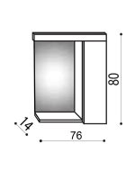 Ogledalo sa ormarićem City Urban 75cm B 5185 - Slika 2