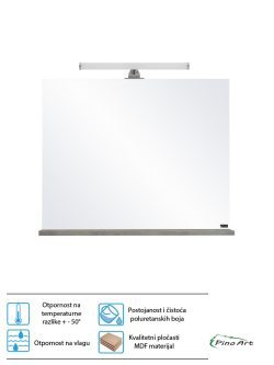Ogledalo etažer-led svetlo Pino Art-Sharp 69cm